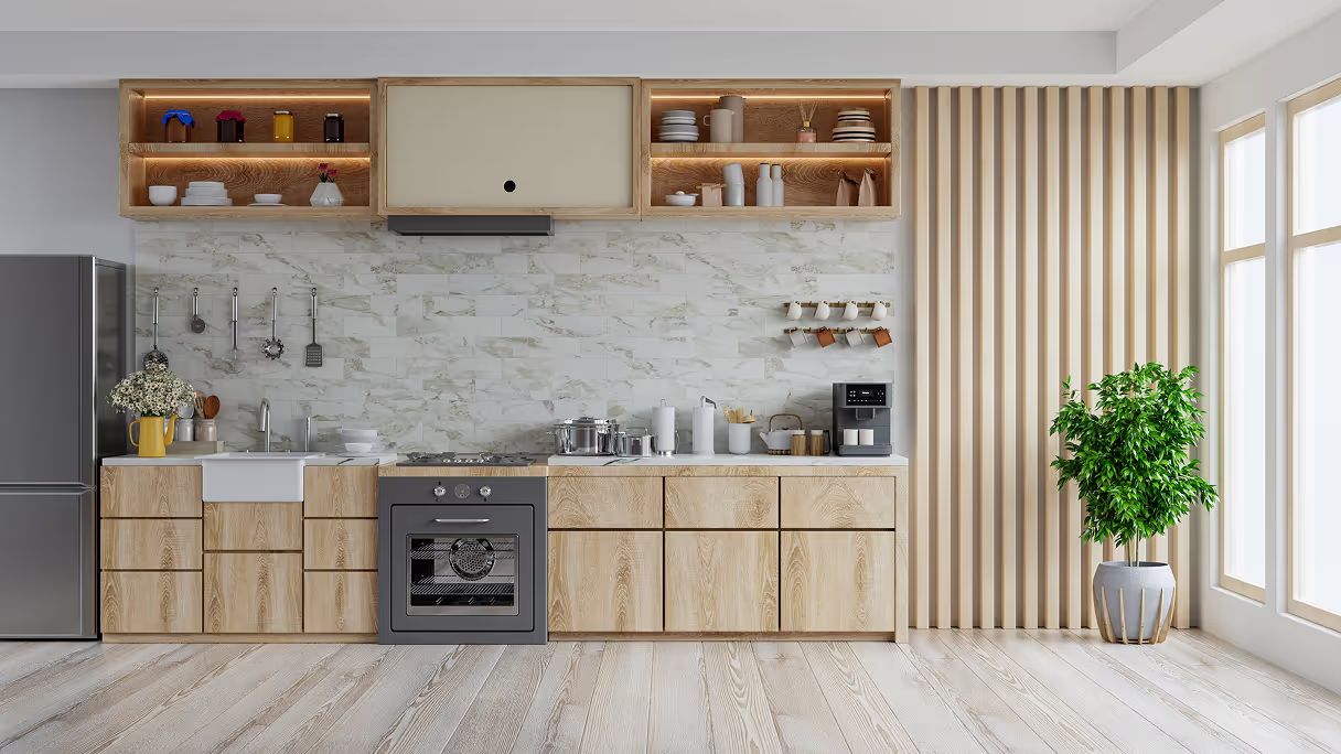 A kitchen built by LST Building Services